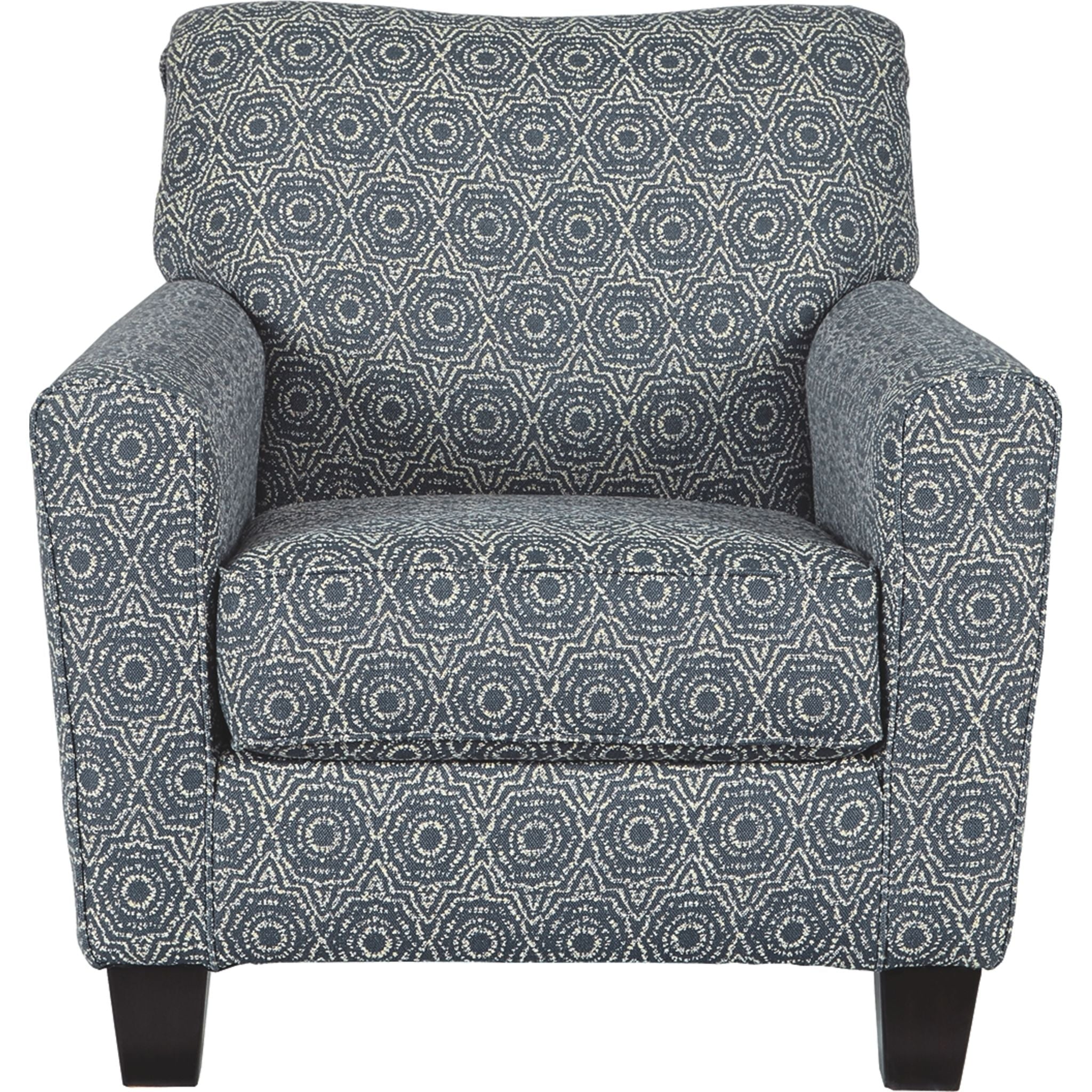 Brinsmade Mid-Century Modern Accent Chair - Midnight Blue Velvet Upholstery, Solid Wood Legs for Living Room, Bedroom, or Office Decor