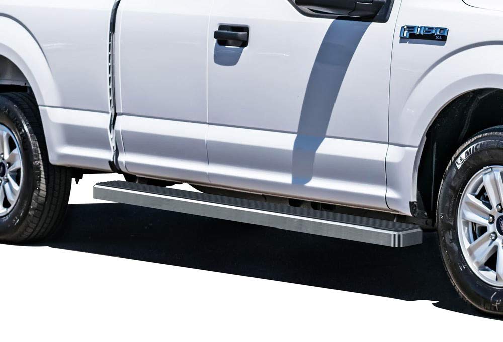 Stainless Steel Running Boards Nerf Bars Side Steps for Ford F150 2015-2025 & F250 F350 Super Duty 2017-2025 - Heavy Duty 304 Silver 5in APS - Perfect for Off-Roading and Truck Accessories Upgrade