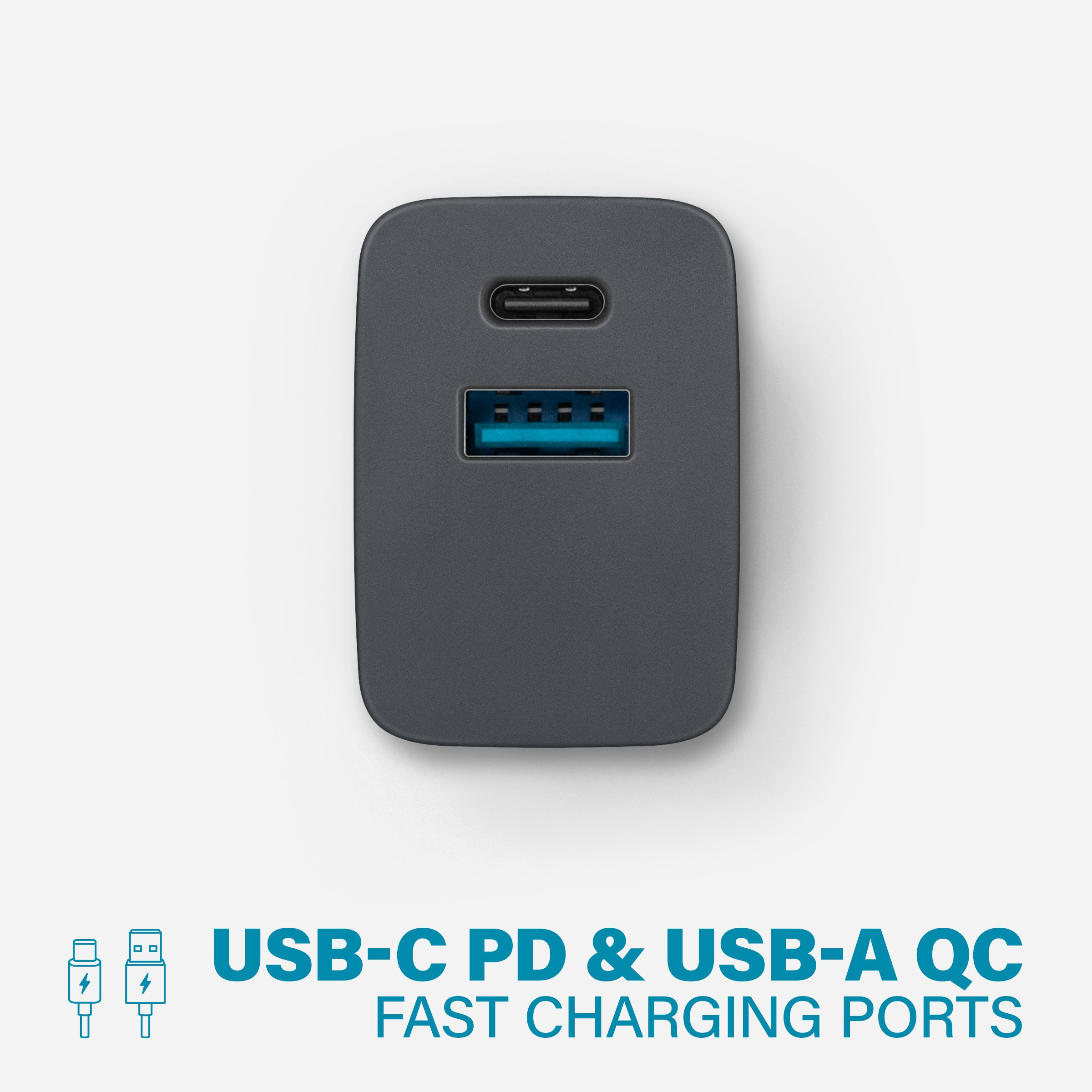 WALLY Mini Plus Fast Wall Charger - 18W USB-C Power Adapter for iPhone, Samsung, Android - Compact & Portable for Travel, Home, Office