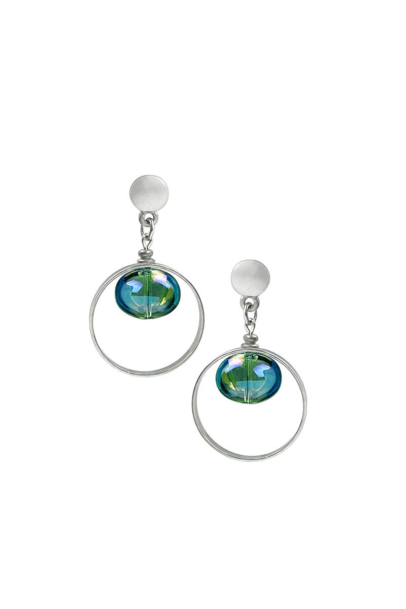 Changing Orbits Earrings - Trendy Geometric Hoop Earrings for Women, Gold & Silver Minimalist Dangle Earrings | Perfect for Everyday Wear, Parties & Gifts