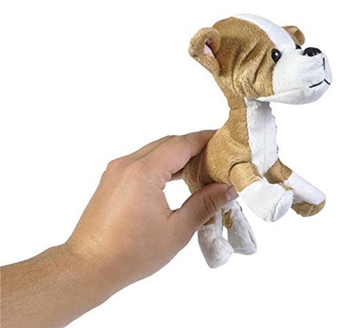 9 Inch Plush Puppy in Purse - Bulk Pack of 60 Adorable Stuffed Animal Toys for Kids, Party Favors, Gift Bags & Classroom Rewards