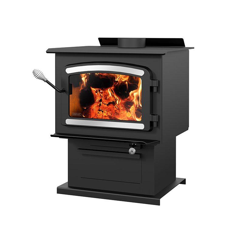 Drolet Heritage EPA Certified 2,100 Sq. Ft. Wood Burning Stove - Efficient Heating for Cabins, Homes & Outdoor Living Spaces