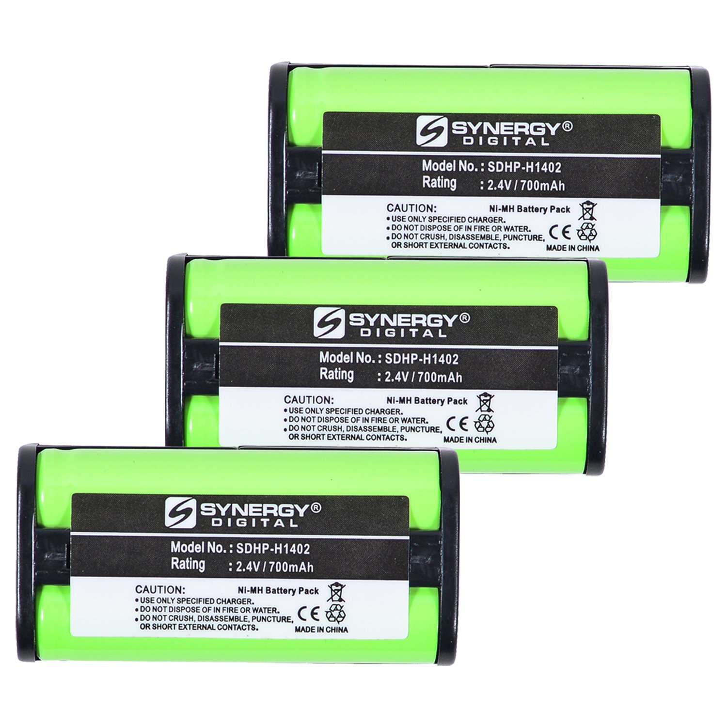 Synergy Digital Wireless Headset Replacement Batteries - Ni-MH 2.4V 700mAh (3-Pack) for Sony MDR-RF4000 Headphones | Long-Lasting Power for Home Theater, Gaming & Music Listening