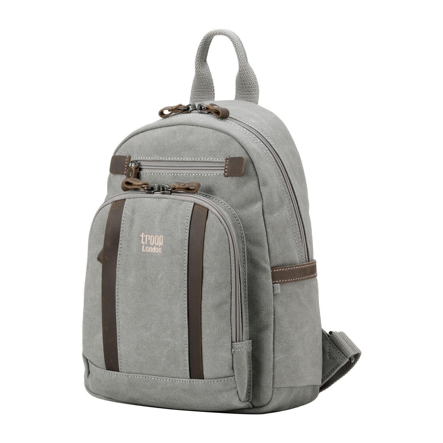 TRP0255 Troop London Classic Canvas Backpack Small - Durable School & Travel Backpack for Men & Women - Perfect for College, Commuting & Outdoor Adventures