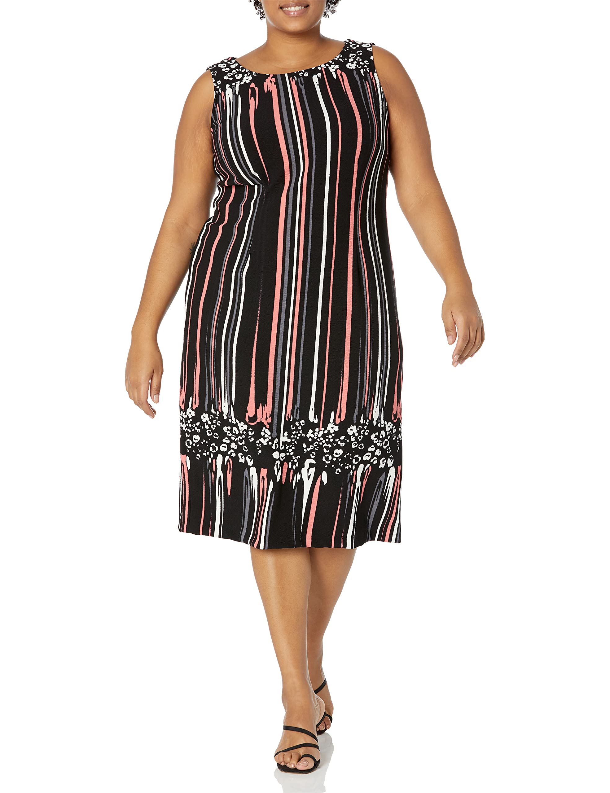 Maya Brooke Women's Printed Floral Jacket Dress - Elegant Spring & Summer Casual Wear for Office, Date Night & Outdoor Events
