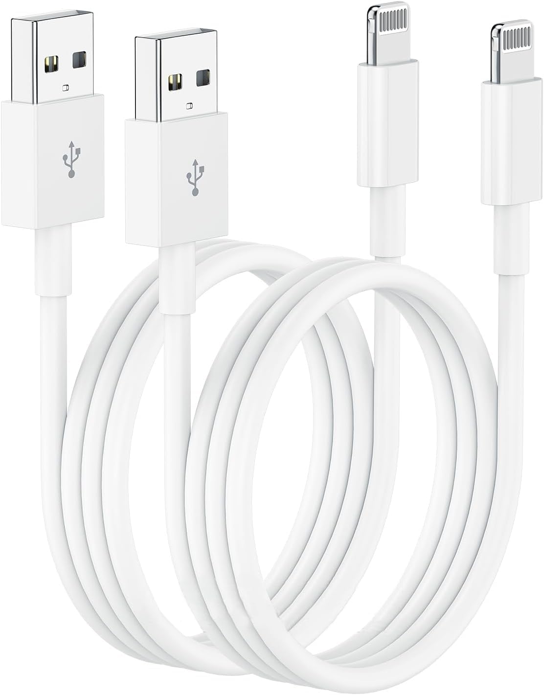 2-Pack Apple CarPlay USB A to Lightning Cable 3ft/6ft Fast Charging Cord for iPhone 14/14 Pro/14 Pro Max/14 Plus & iPad Pro - Car Charger Adapter Compatible for Road Trips & Daily Commute