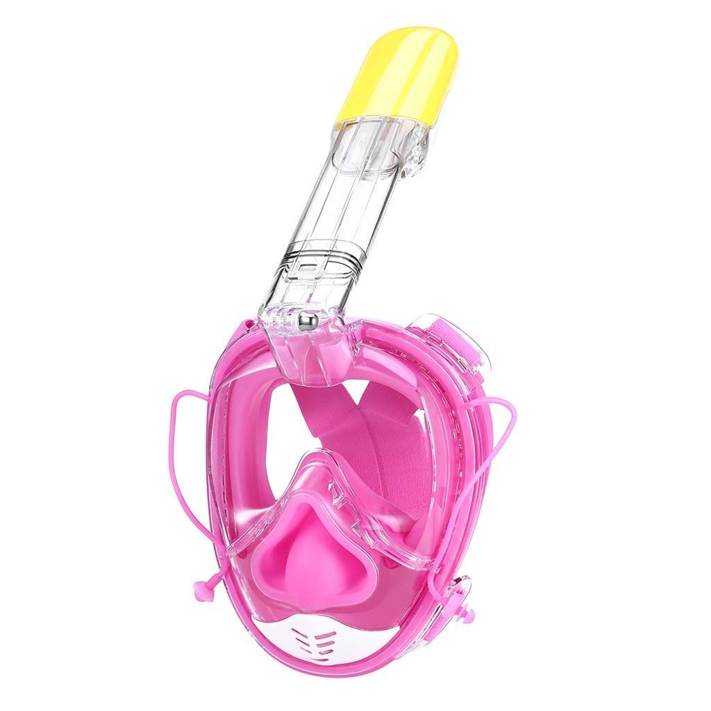 Full Face Snorkel Mask for Adults, Youth & Kids - Anti-Fog Panoramic View Swimming Gear for Ocean, Pool & Beach Water Activities