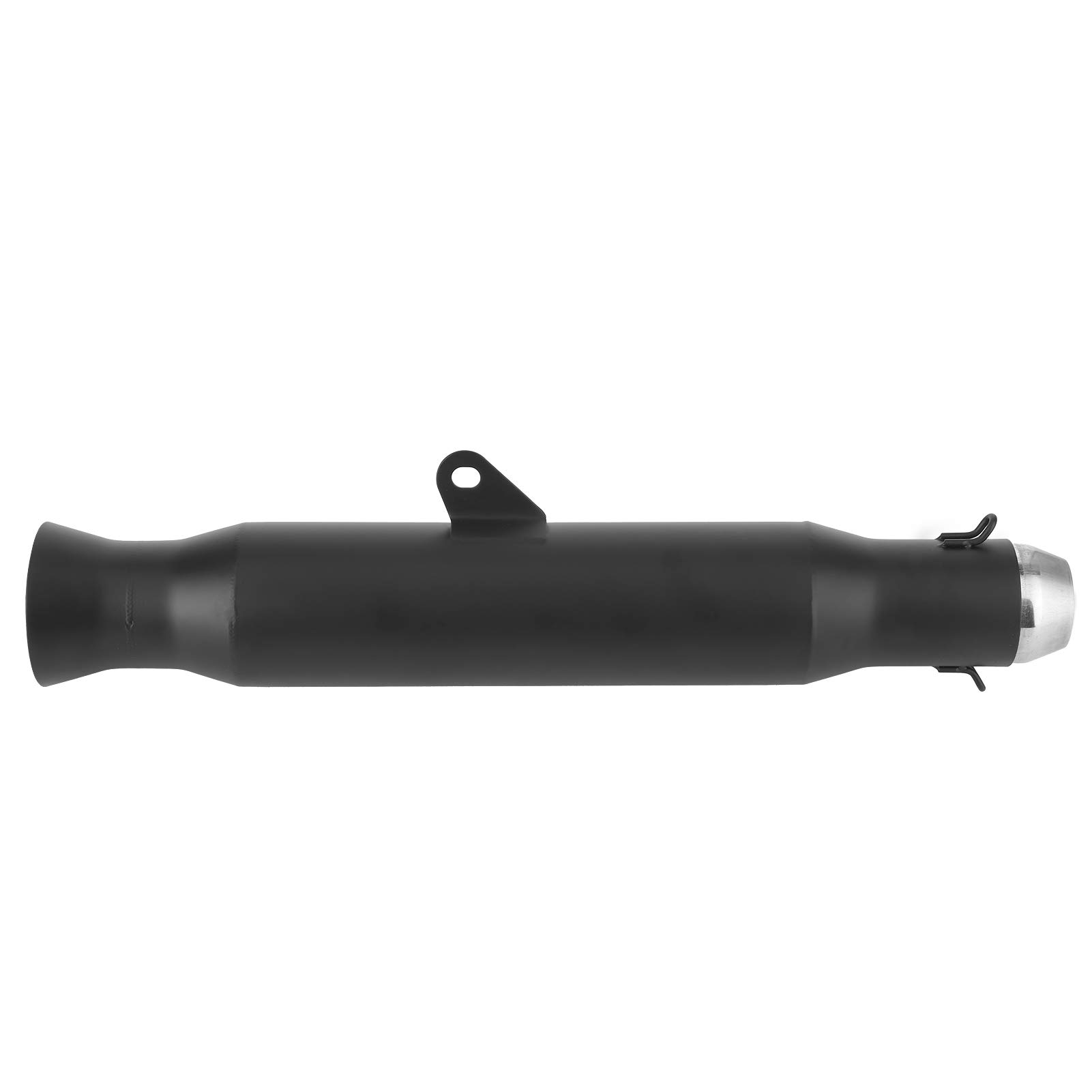 1.52in Stainless Steel Motorcycle Exhaust Tail Pipe - Black GP Racing Style for Performance & Custom Car Modifications | Upgrade Your Bike or Vehicle for Enhanced Style & Sound