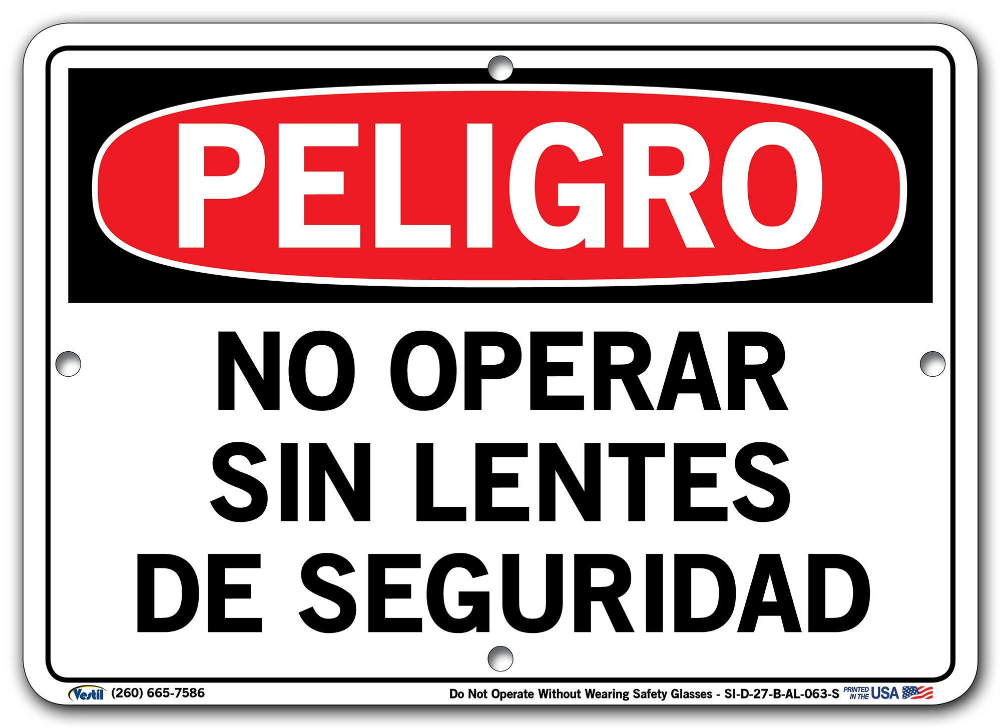 DANGER Sign - Aluminum Safety Sign 12.5