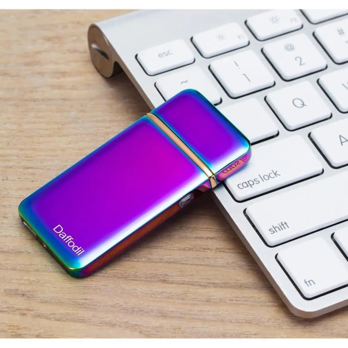 Rechargeable USB Electronic Coil Lighter - Windproof, Flameless, Touch Control, Pink (EC220) - Perfect for Camping, Hiking, Outdoor Adventures & Emergency Use