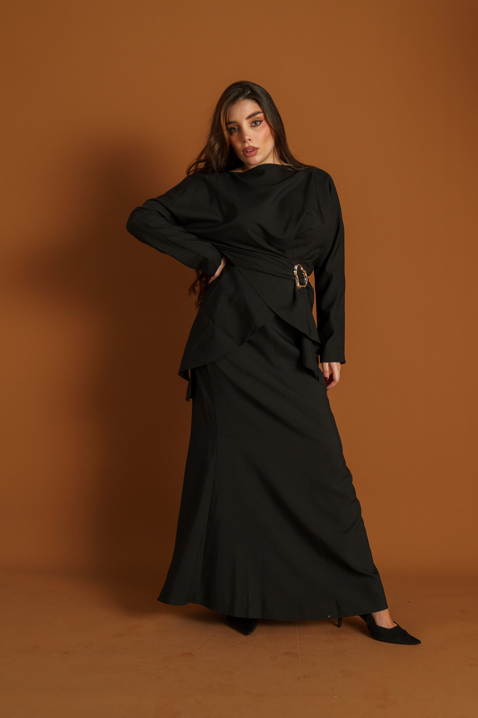 Runway Naila Skirt - Women's High Waist Flowy Midi Skirt for Party, Wedding & Date Night | Elegant A-Line Pleated Skirt for Office & Special Occasions