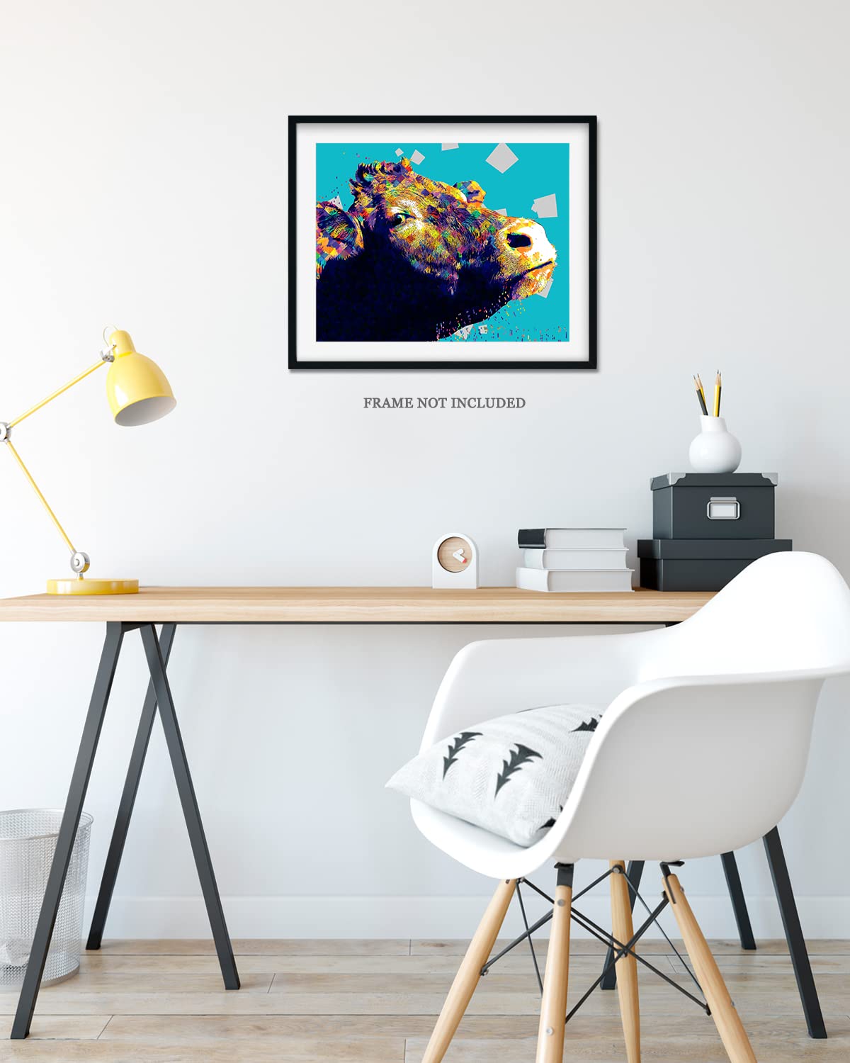 Vibrant Cow Wall Art - Farmhouse Decor for Kitchen & Living Room