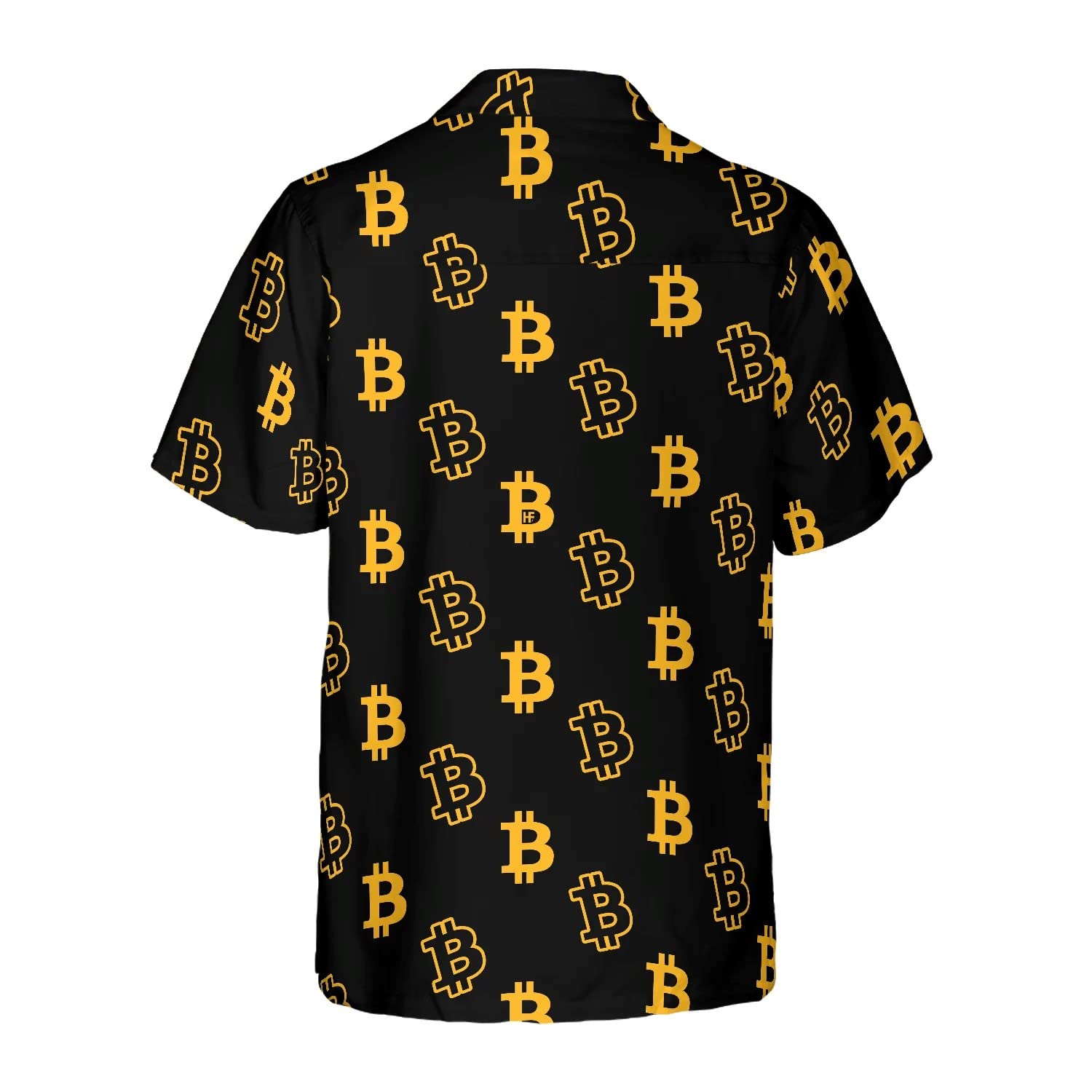 HYPERFAVOR Bitcoin T-Shirts for Men - Casual Short-Sleeve Crypto Graphic Tee - Bitcoin Hawaiian Shirt Gift Set for Bitcoin Lovers - Perfect for Crypto Conferences, Beach Parties & Casual Wear