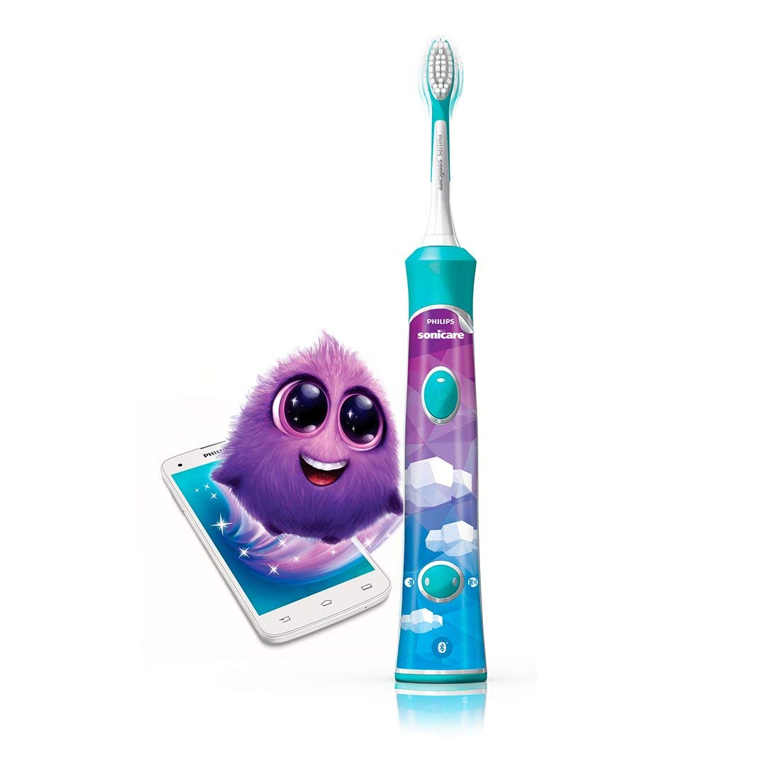 Philips Sonicare Kids Bluetooth Electric Toothbrush - 2 Pack Rechargeable with Built-in Timer | Perfect for Children's Daily Oral Care & Travel