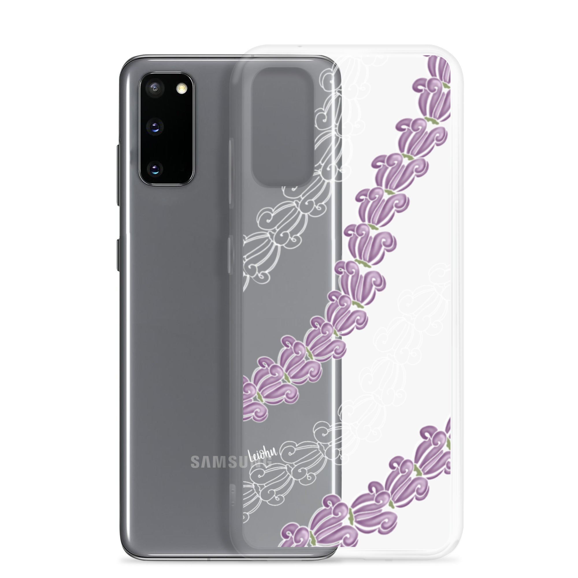 Samsung Clear Phone Case with Crown Lei Design - Slim Protective Cover for Samsung Galaxy [Model] - Perfect for Parties, Festivals, and Everyday Use