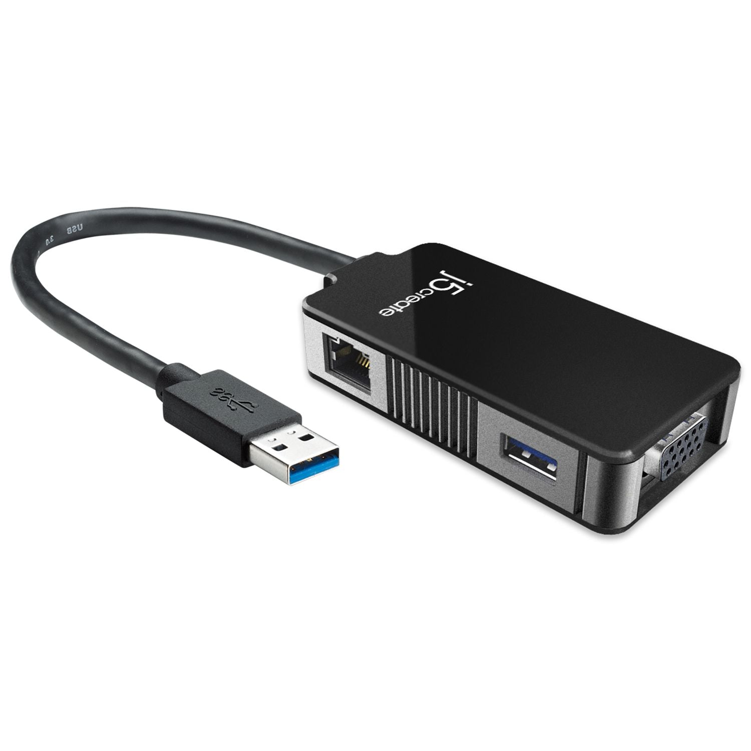 USB 3.0 to VGA & Gigabit Ethernet Adapter - Multi-Port Converter for Laptop, Desktop, Monitor - Work from Home, Gaming, Office & Remote Meetings