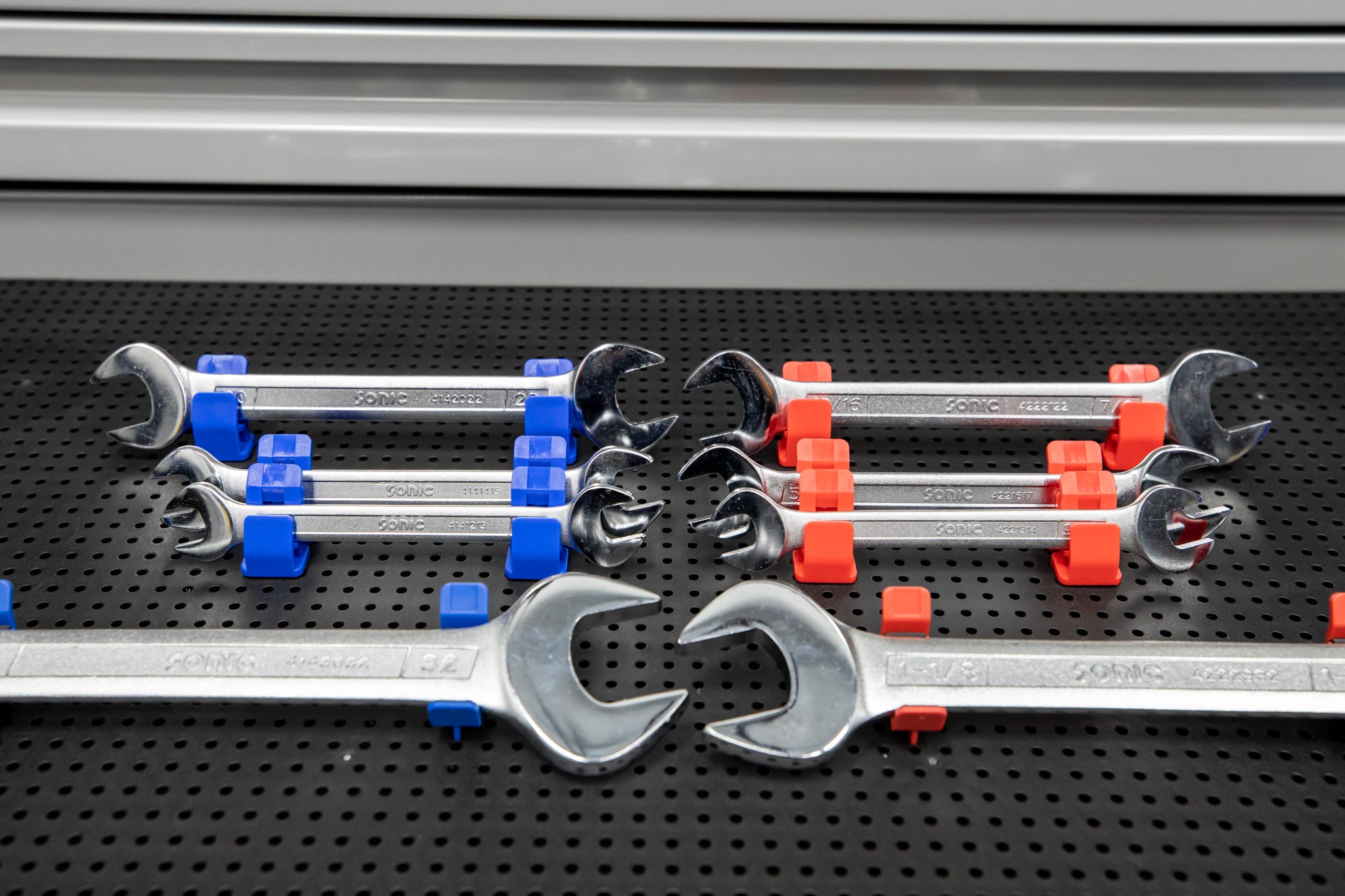 Tool Grid Wrench Holder - Heavy Duty Organizer for Mechanics & DIY - Perfect for Garage, Workshop & Toolbox Organization
