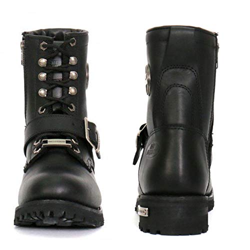 Hot Leathers BTL1001 Women's 7-Inch Tall Logger Leather Boots with Buckle - Size 11 | Durable & Stylish Work Boots for Hiking, Outdoor Adventures & Casual Wear