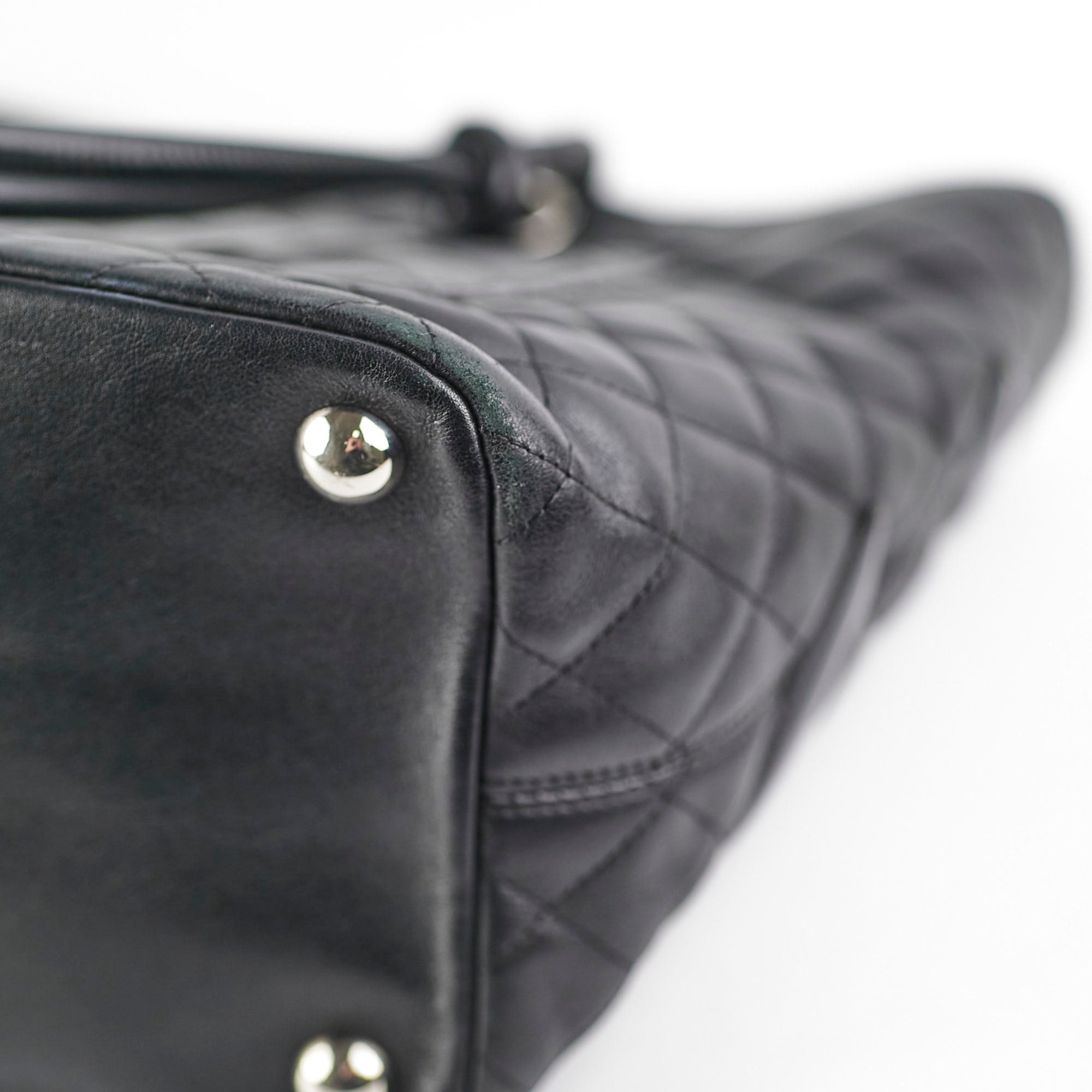 Chanel Cambon Black Leather Tote Bag for Women - Luxury Designer Handbag for Work, Travel & Everyday Use