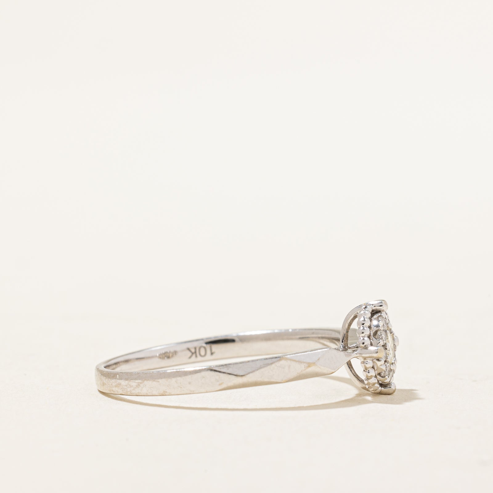 0.14ctw Diamond Halo Engagement Ring - Size 6.5 | Elegant Wedding Band for Women | Perfect for Proposals, Anniversaries & Special Occasions