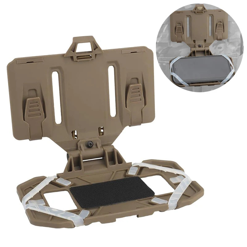Tactical MOLLE Folding Navigation Board & Smartphone Holder Set - Military GPS Map Mount for Hiking, Camping & Off-Road Adventures