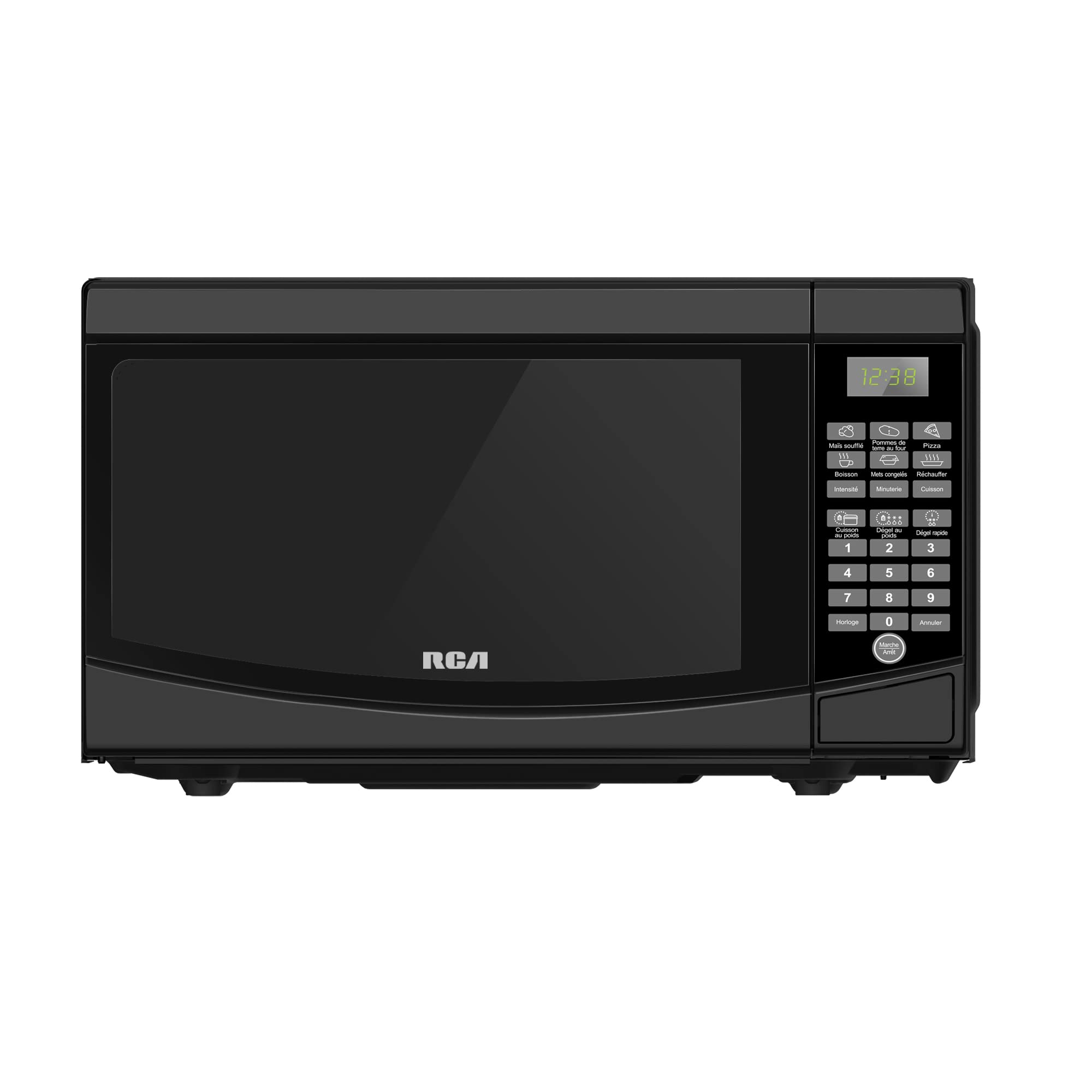 RCA RMW733-BLACK 0.7 Cu. Ft. Compact Microwave Oven - Perfect for Dorms, Small Kitchens & Office Break Rooms - Black