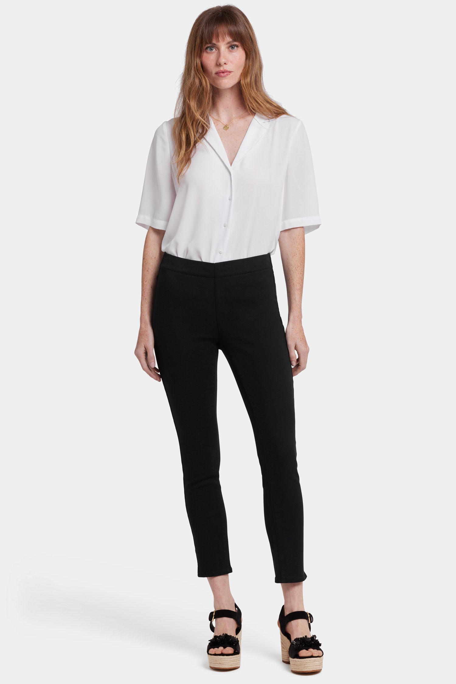 Ami Skinny Ankle Pull On Jeans for Women - Overdye Black Stretch Denim Pants | Comfortable & Stylish for Casual Wear, Office & Night Out