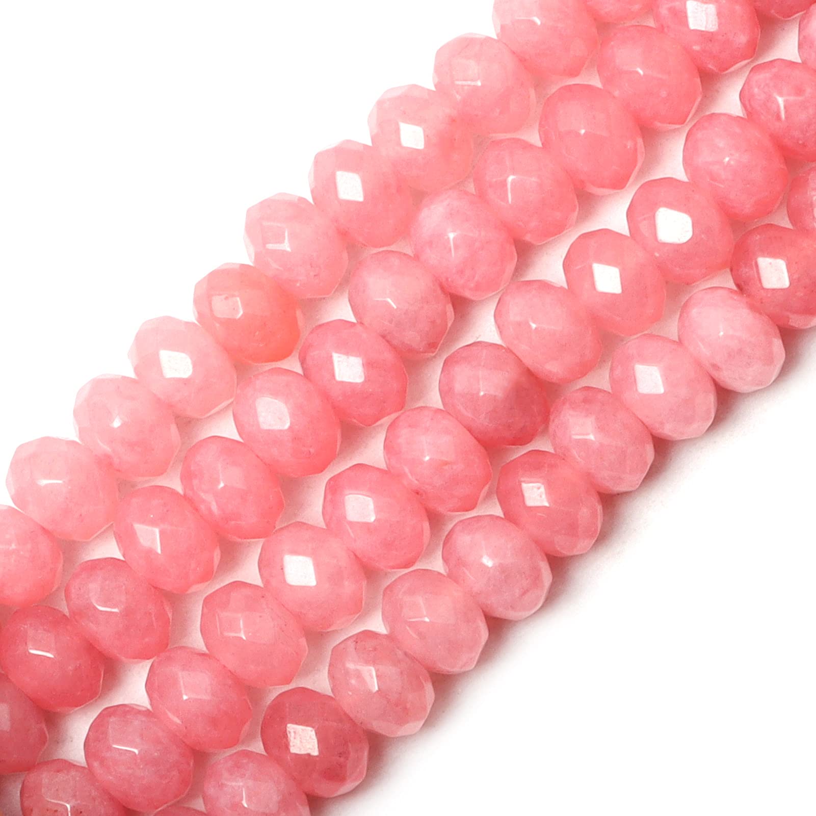 3x6MM Faceted Natural Stone Loose Beads - DIY Jewelry Making Supplies for Bracelets, Necklaces & Earrings | Rondelle Spacer Gemstone Beads (1 Strand) | Perfect for Handmade Crafts, Boho Jewelry & Gift Making