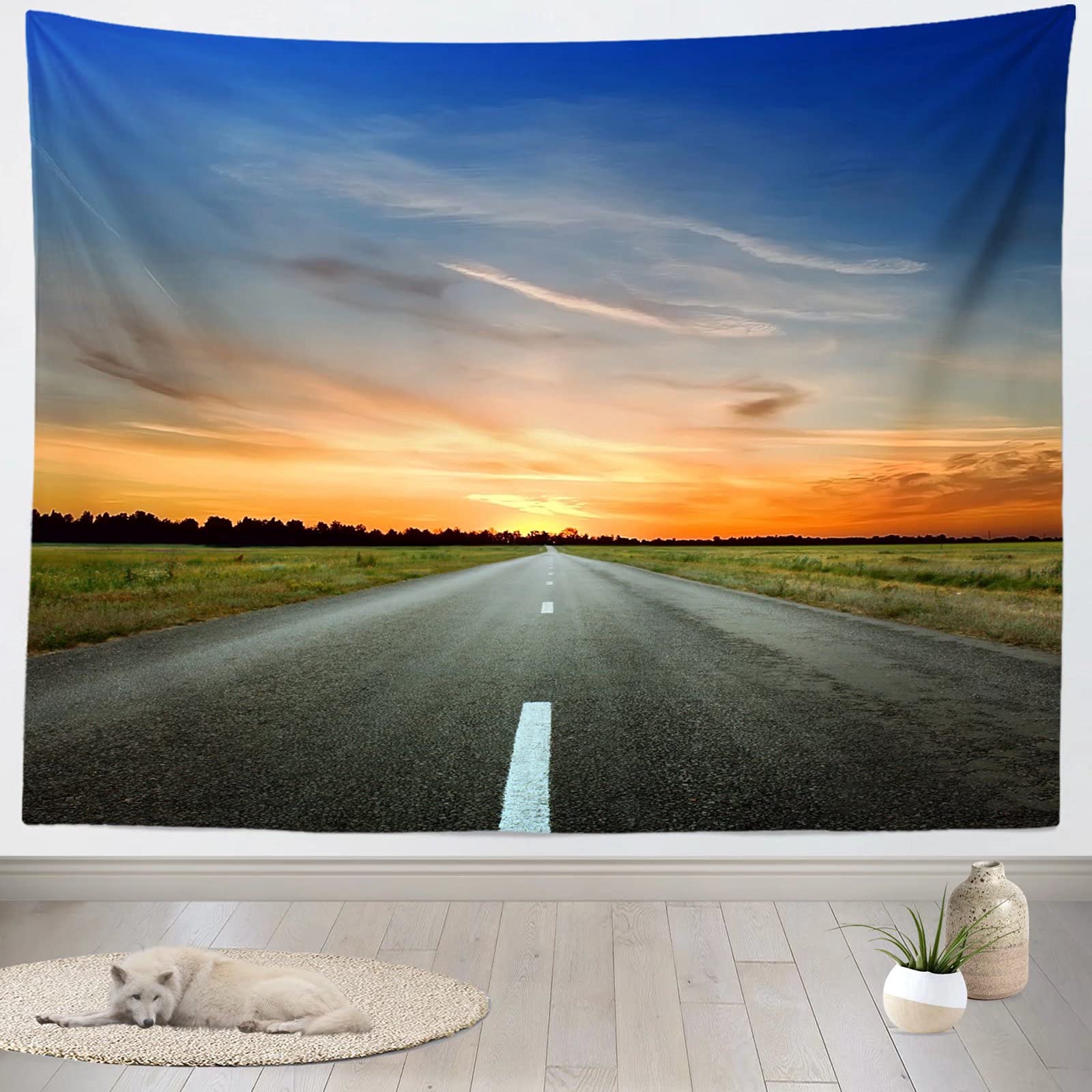 7x5ft Classic Car Fabric Highway Backdrop - Travel, Birthday Party, Baby Shower & Photo Booth Decoration | Kids & Men Sports Photography Background for Events, Social Media Content & Home Decor