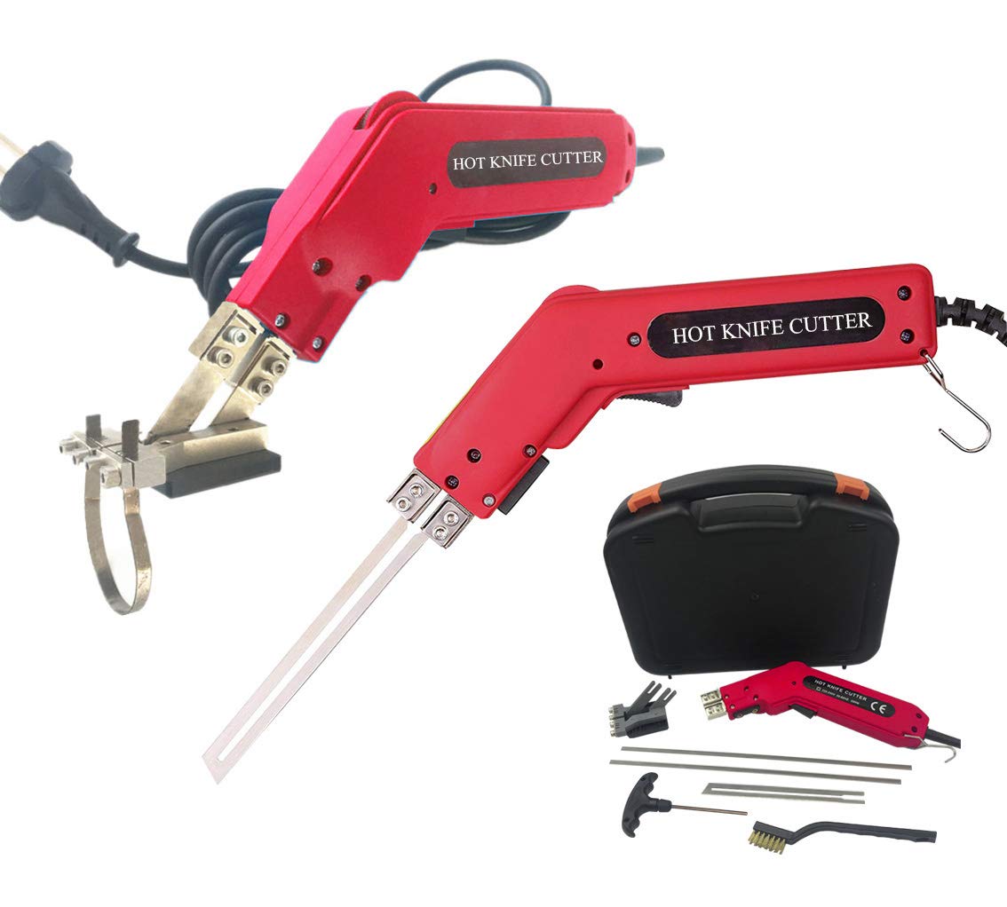 200W Electric Hot Knife for Styrofoam Cutting - Professional Foam Cutter Tool Kit with 5 Replacement Blades - Perfect for DIY Crafts, Model Building, and Packaging Projects