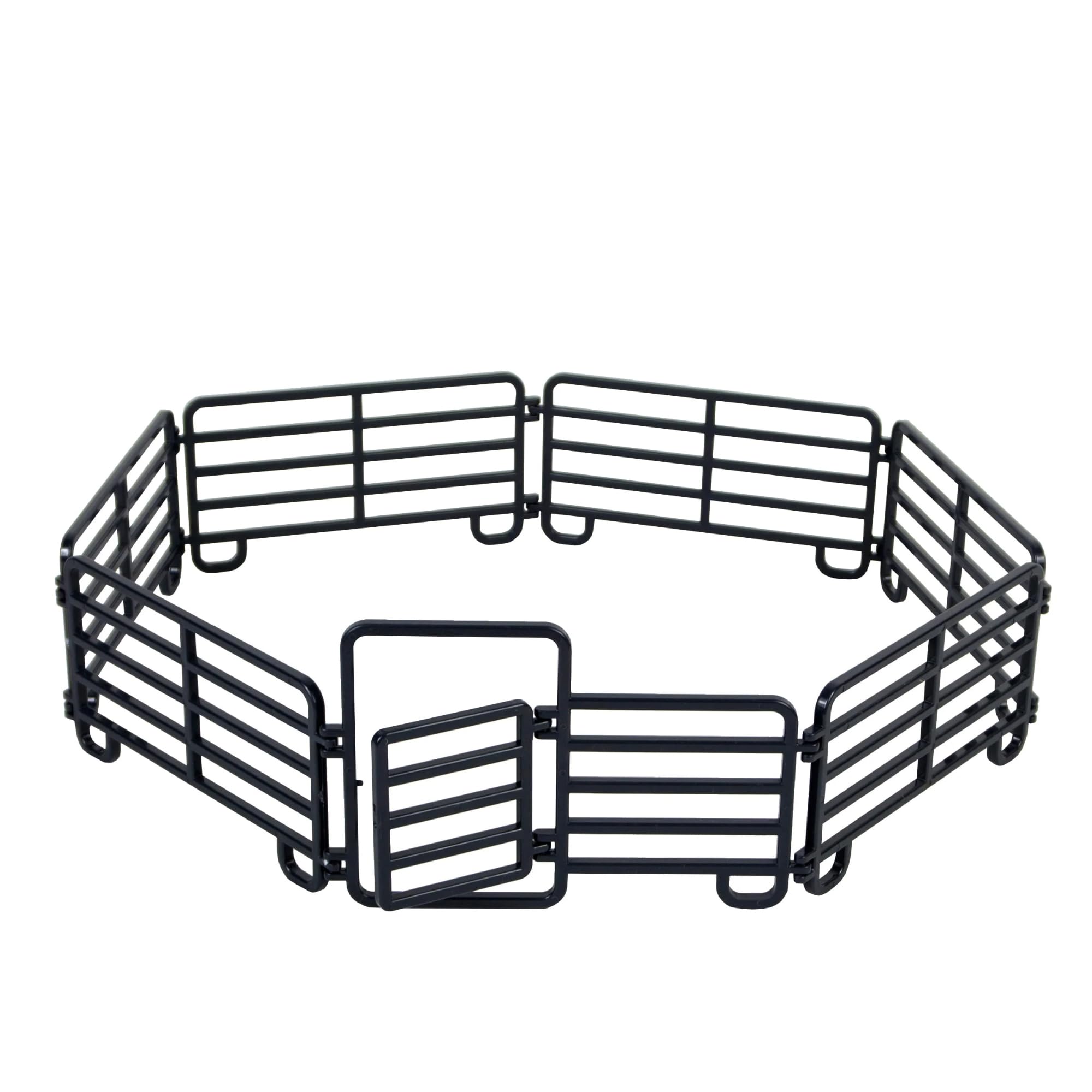 Big Country Toys 7-Piece Corral Fence Panel Set - 1:20 Scale Farm Animal Toy Fence - Durable Plastic Farm Fencing for Kids & Collectors - Perfect for Farm Playsets, Dioramas & Model Ranch Displays