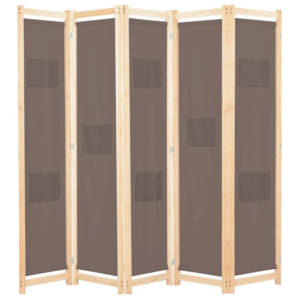 5-Panel Fabric Room Divider - 78.7