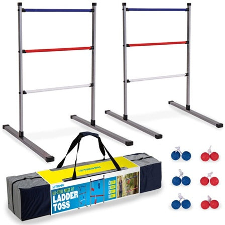 Premium Press Fit Ladderball Game Set - Outdoor Toss Game for Adults & Kids - Perfect for Backyard, Beach, Camping & Tailgating Parties