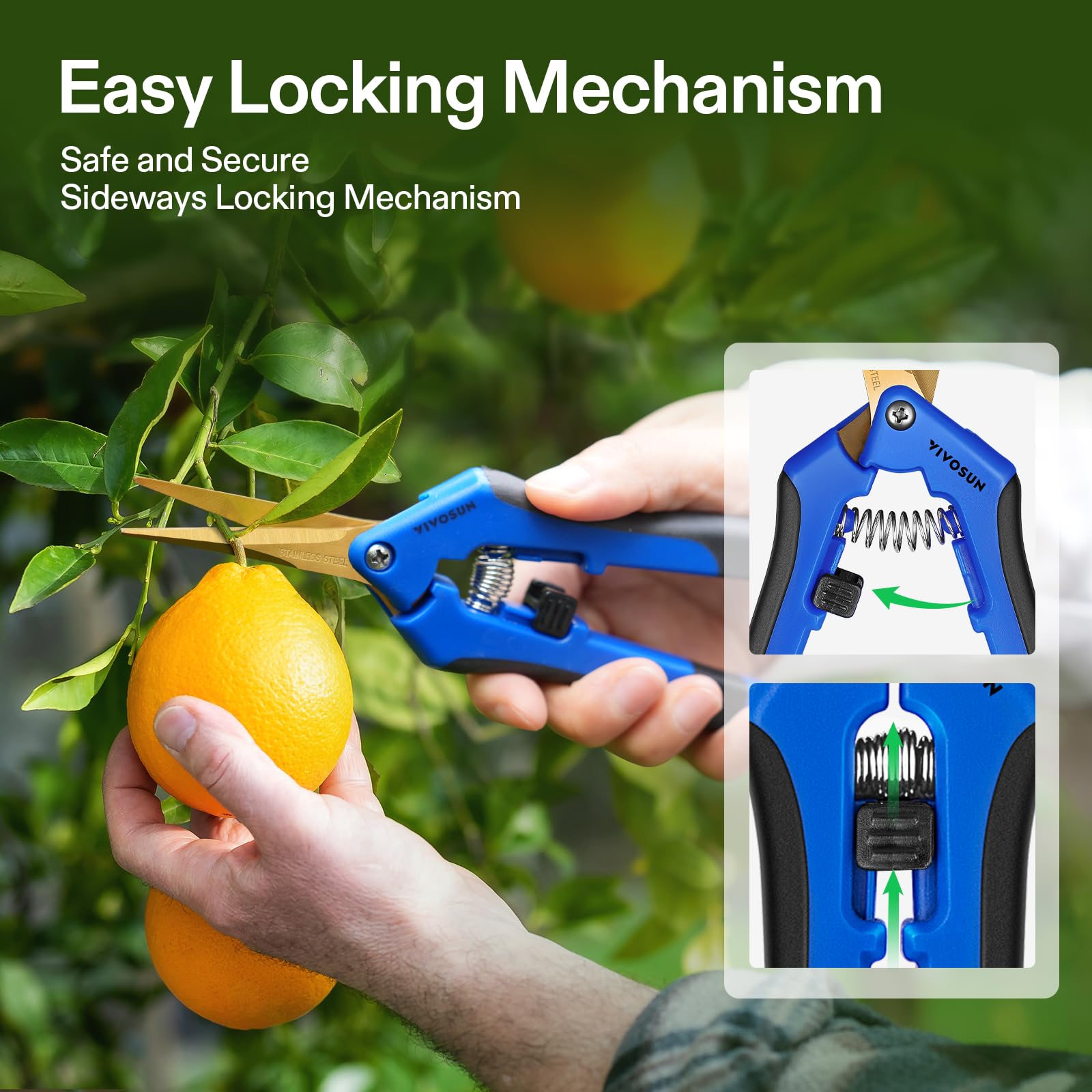 VIVOSUN Professional Gardening Hand Pruner with Curved Blades & 5 Gallon Fabric Grow Bags with Handles - Perfect for Trimming Plants, Herbs, and Indoor/Outdoor Gardening