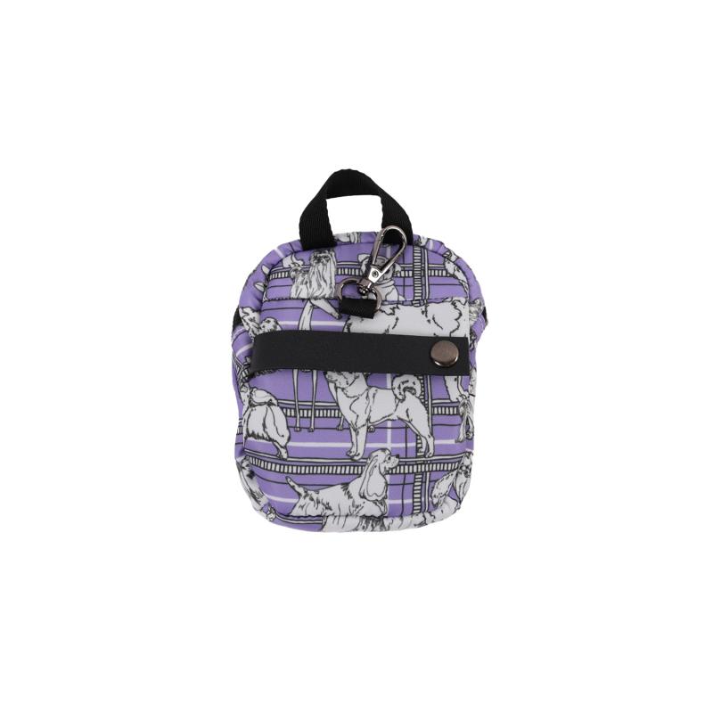Premium Zippered Pet Treat Pouch for Dogs - Purple with Adorable Puppy Appliqués - Perfect for Training, Walks, and Outdoor Adventures