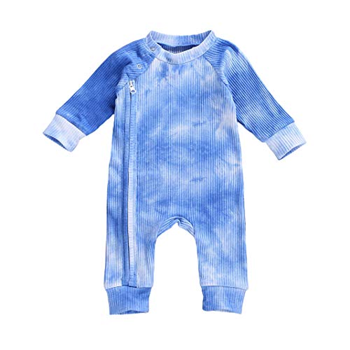 Tie Dye Zipper Sky Blue