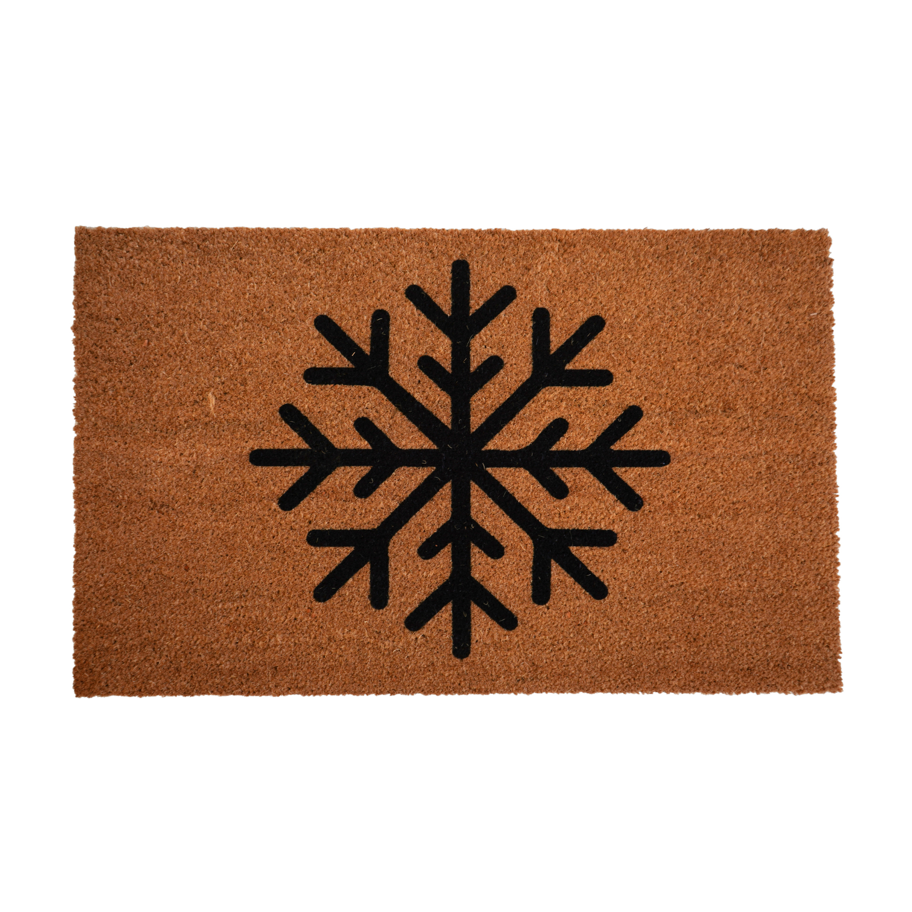Premium Black Snowflake Doormat - Non-Slip Winter Welcome Mat for Front Door, Porch & Entryway - Holiday Home Decor & Christmas Gift Idea