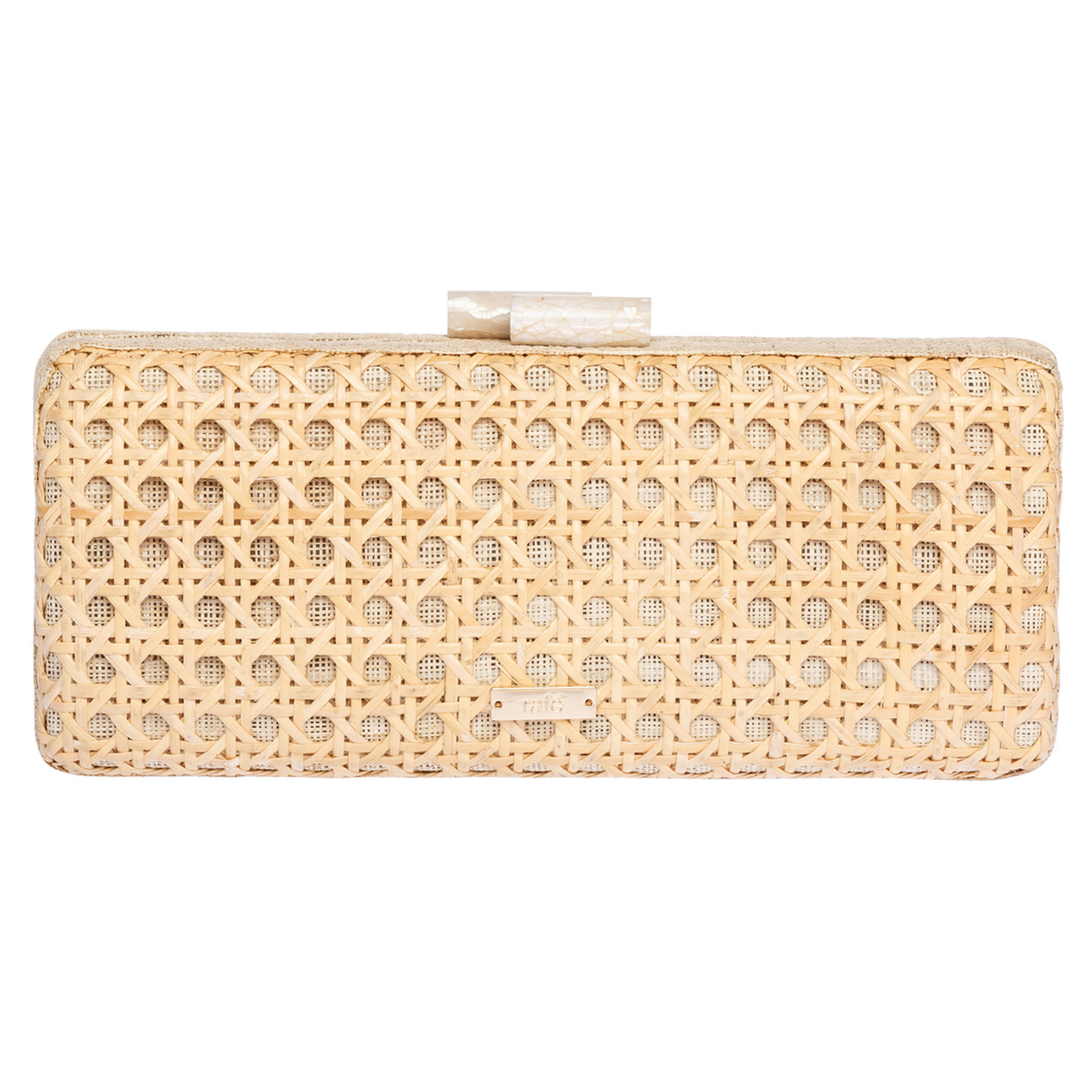 Alessandra Long Clutch Handbag - Natural Ivory Leather Evening Bag for Women, Perfect for Weddings, Parties & Special Occasions