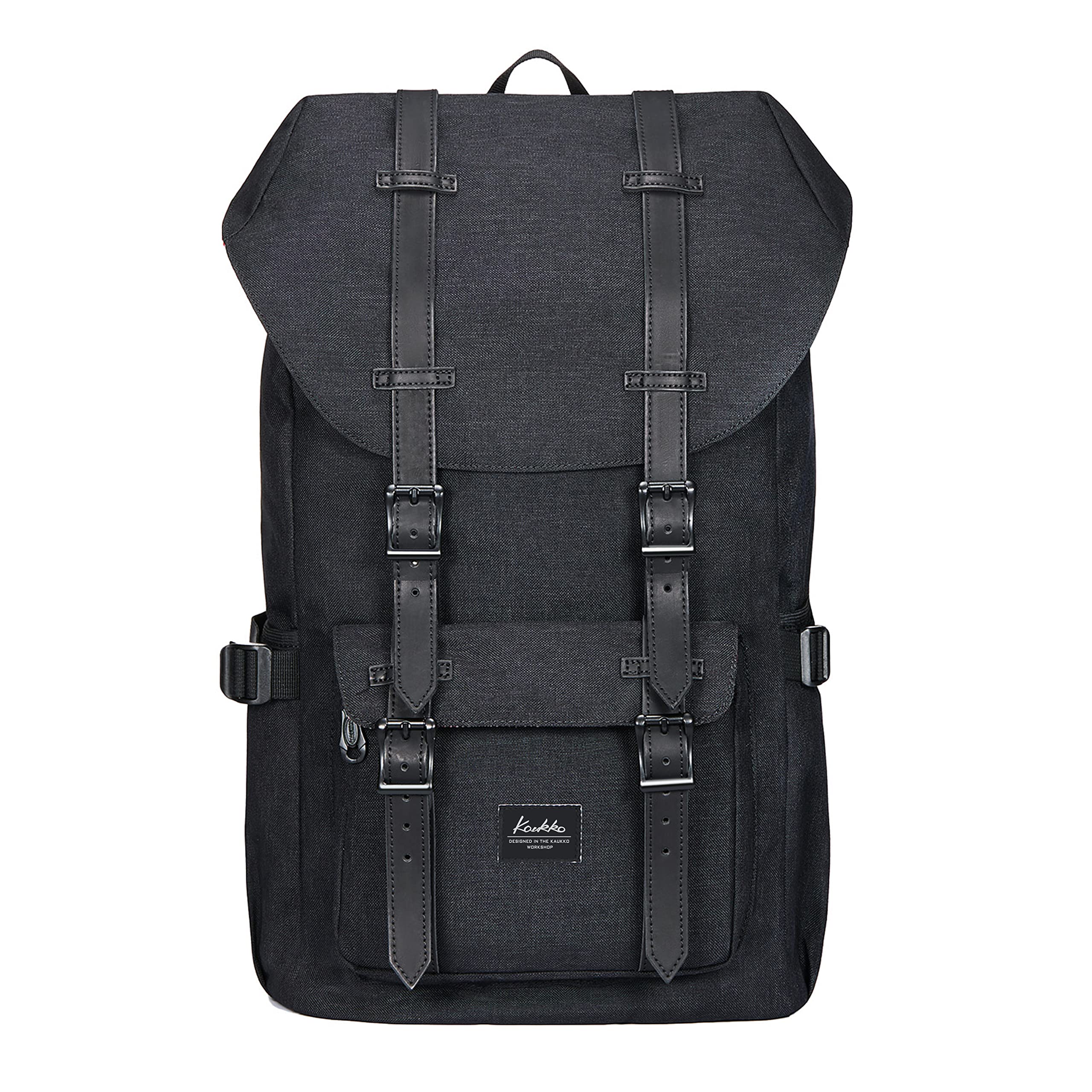 Waterproof Travel Laptop Backpack for Men & Women - Durable 15.6 Inch Laptop Rucksack with USB Charging Port - Lightweight School Backpack for College, Business Trips & Outdoor Adventures (Linen Black)