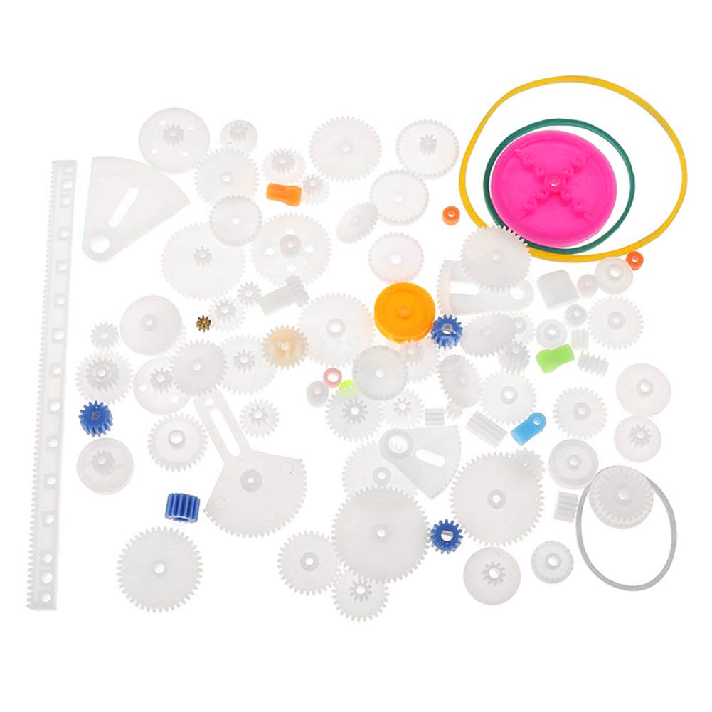 Redxiao DIY Scientific Model Plastic Gear Set - Easy Clean Small Gears for Experiment Projects, STEM Educational Toy, Perfect Gift for Young Adults & Teens (Outdoor/Indoor Science Activities)