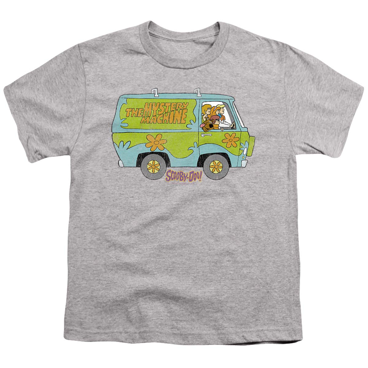 Scooby Doo The Mystery Machine Unisex Youth T-Shirt - Cartoon Character Graphic Tee for Kids & Teens - Perfect for Halloween, Cosplay & Mystery Theme Parties