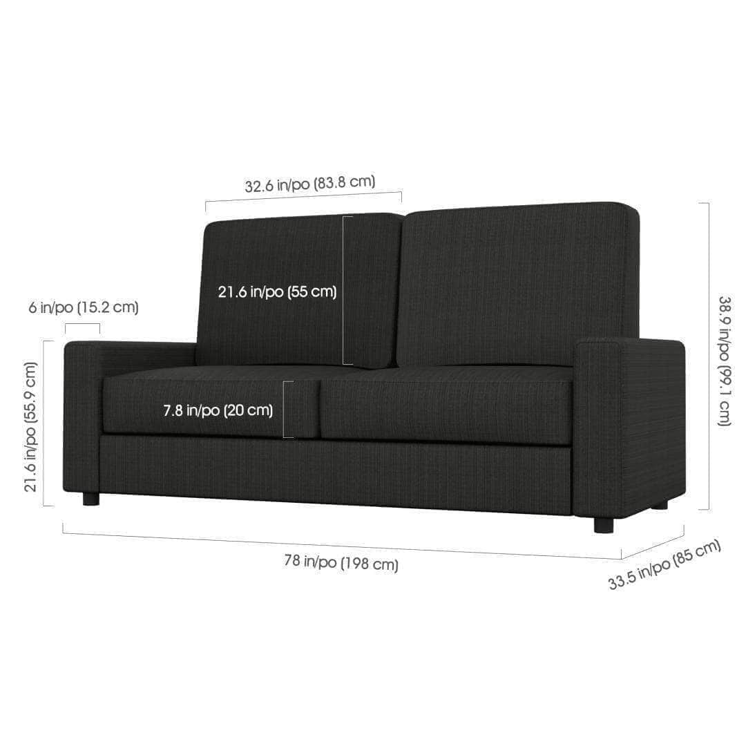 Space-Saving Queen Murphy Wall Bed with Sofa Set - Convertible Sleeper Sofa for Small Apartments, Guest Rooms & Home Offices