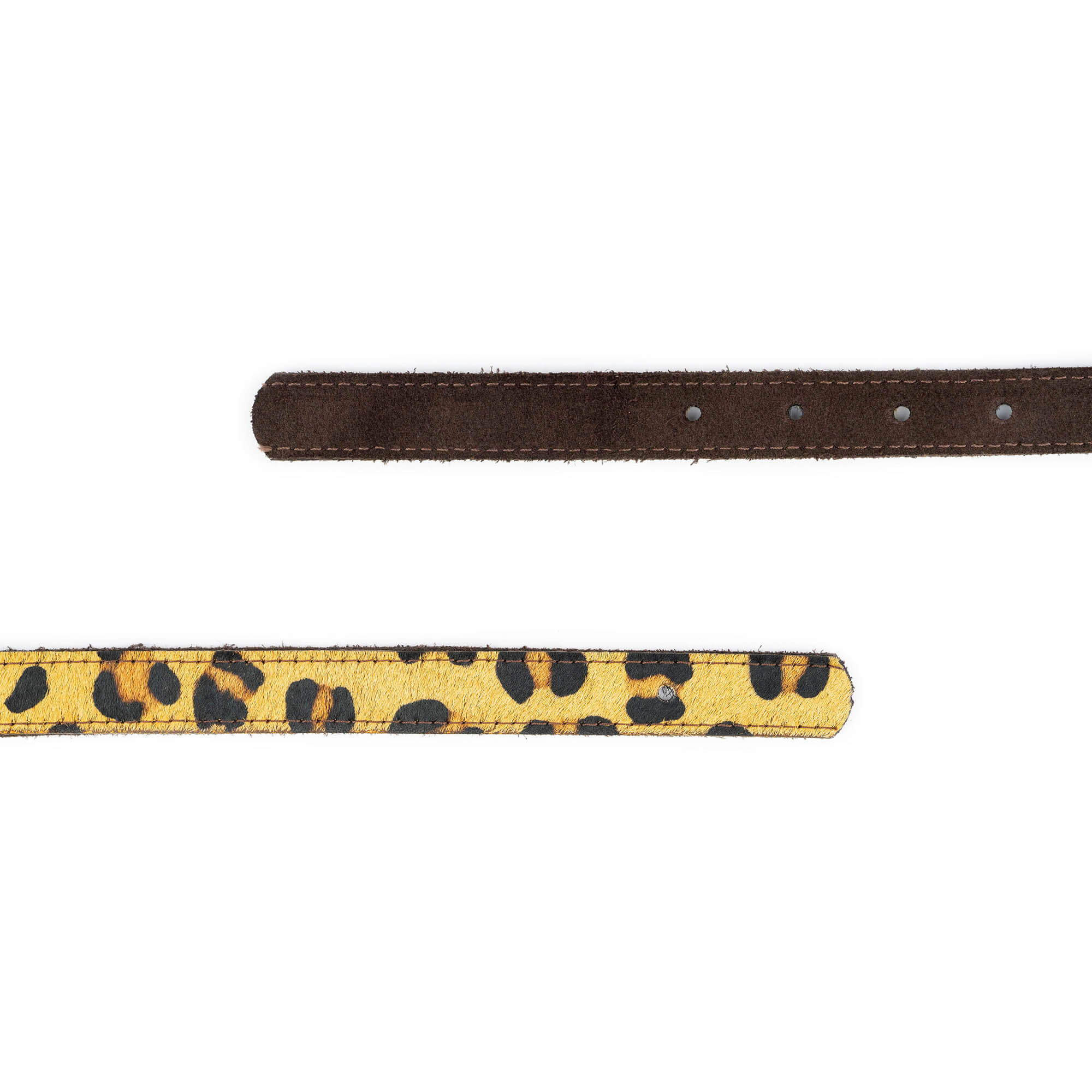 Ferragamo Women's Reversible Leopard & Brown Calf Hair Belt Strap - Perfect for Office, Casual & Formal Outfits