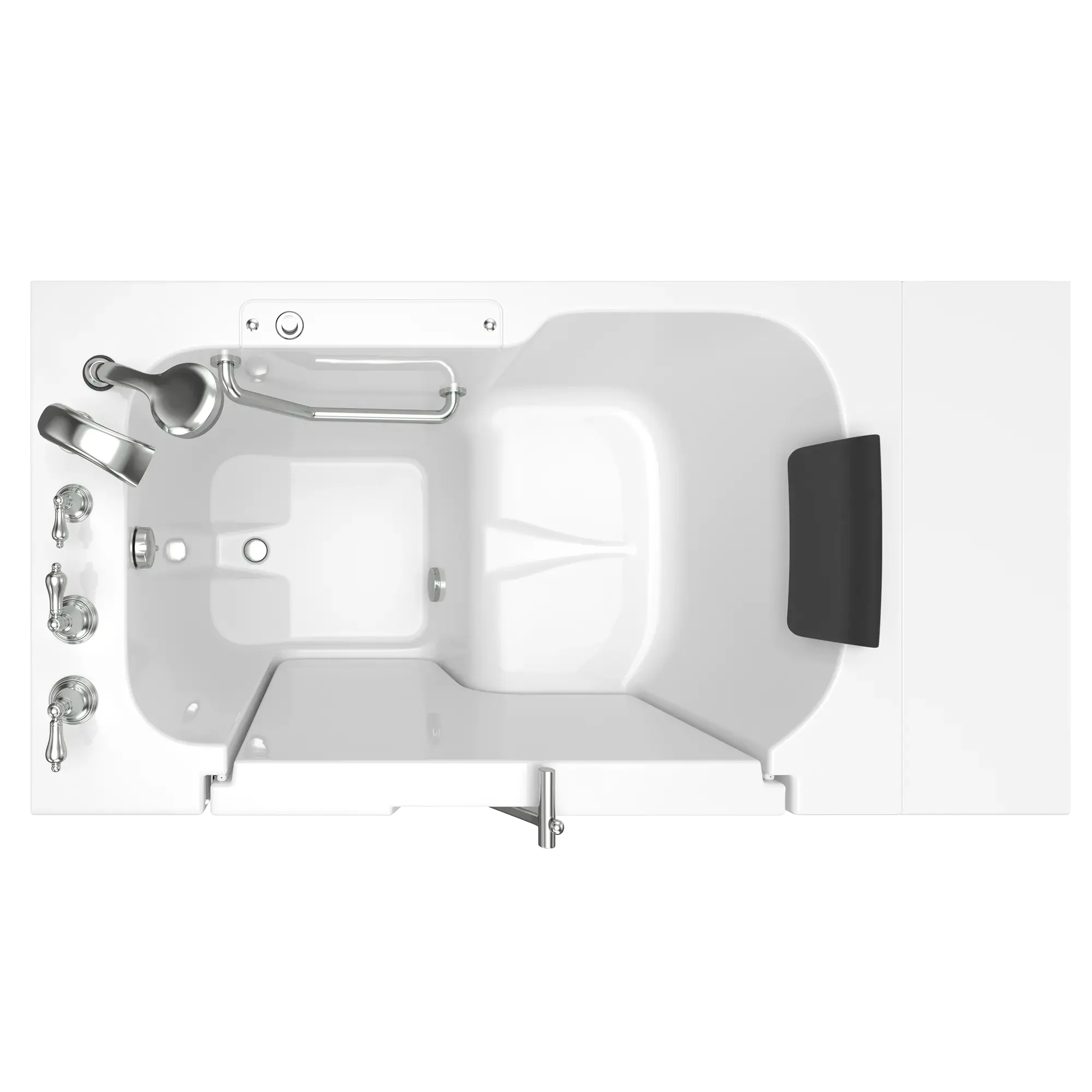Premium 32 x 52 Inch Gelcoat Walk-In Bathtub with Soaker System & Left-Hand Drain Faucet - Ideal for Elderly Safety & Accessible Bathing