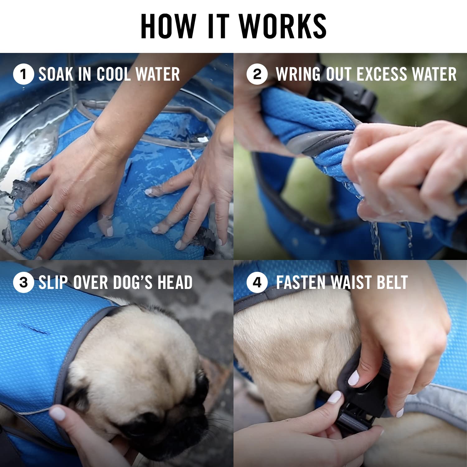 Canada Pooch Dog Cooling Vest - Breathable Mesh Evaporative Cooling Vest with Reflective Lining for Medium Dogs (17-19