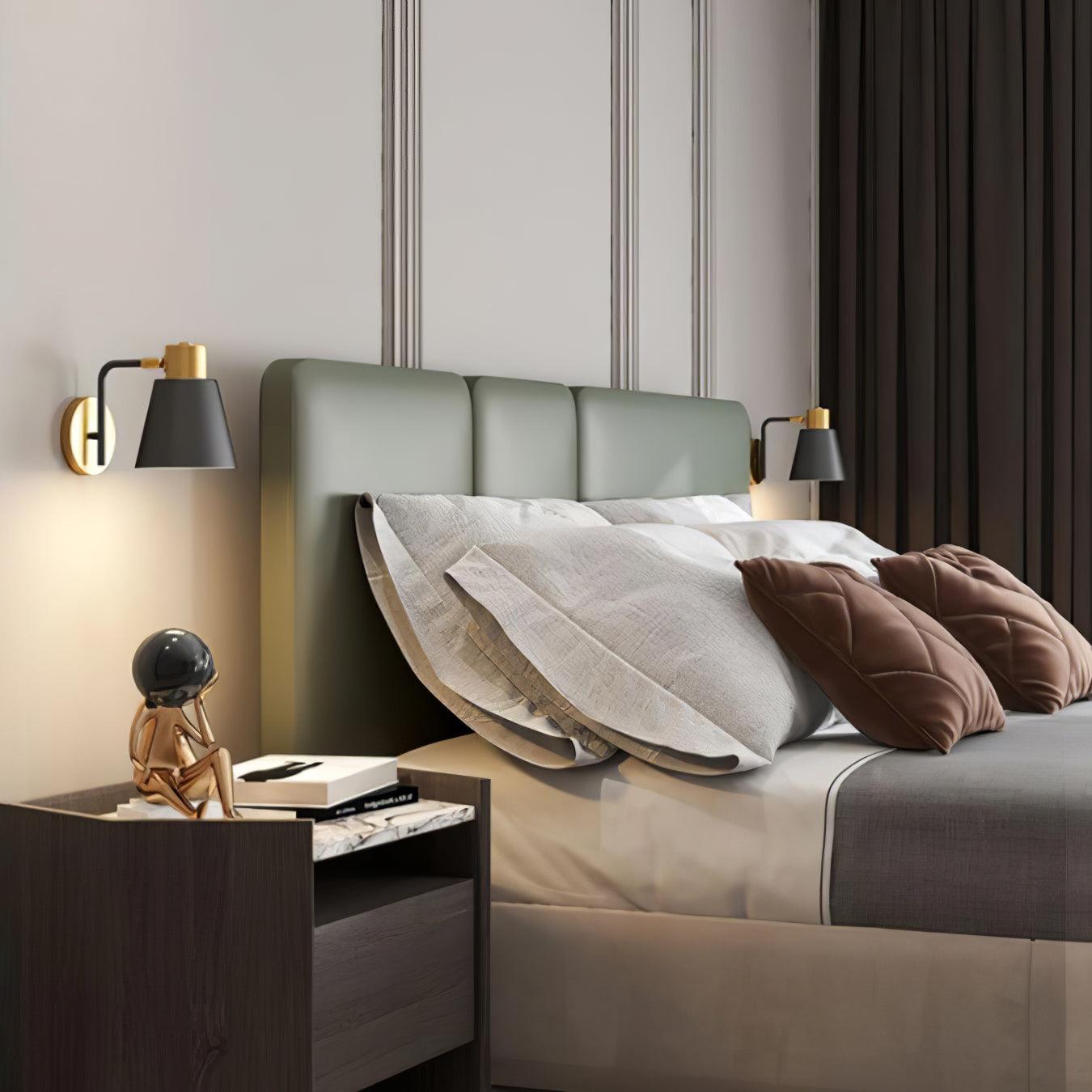 Adjustable Swing Arm Wall Lamp - Modern Reading Light for Bedroom, Living Room & Office - Dimmable LED Wall Sconce with Flexible Gooseneck Design
