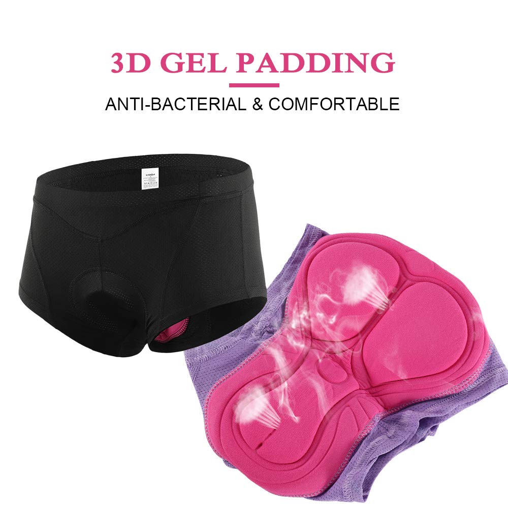 **Women's 3D Gel Padded Cycling Shorts - Breathable Bike Underwear for Comfort & Support - Perfect for Road Biking, Spinning & Indoor Cycling**