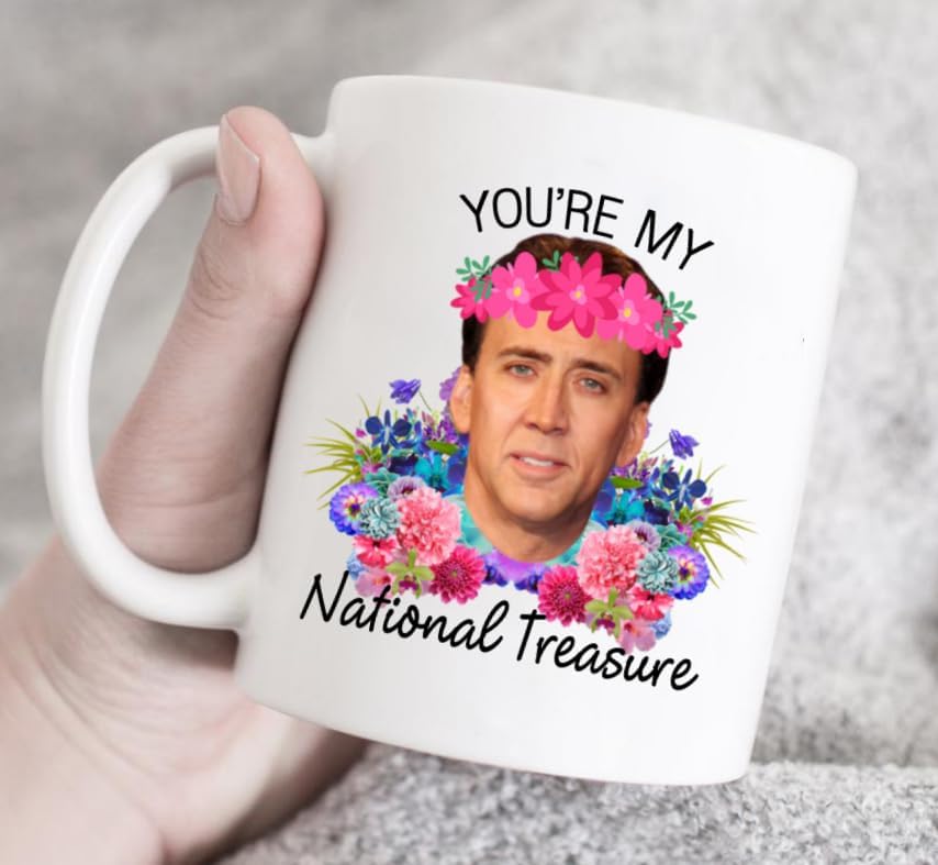 11oz Coffee Mug for Coffee Lovers - 'You're My National Treasure' Tea Cup - Perfect for Office, Home & Gift Giving
