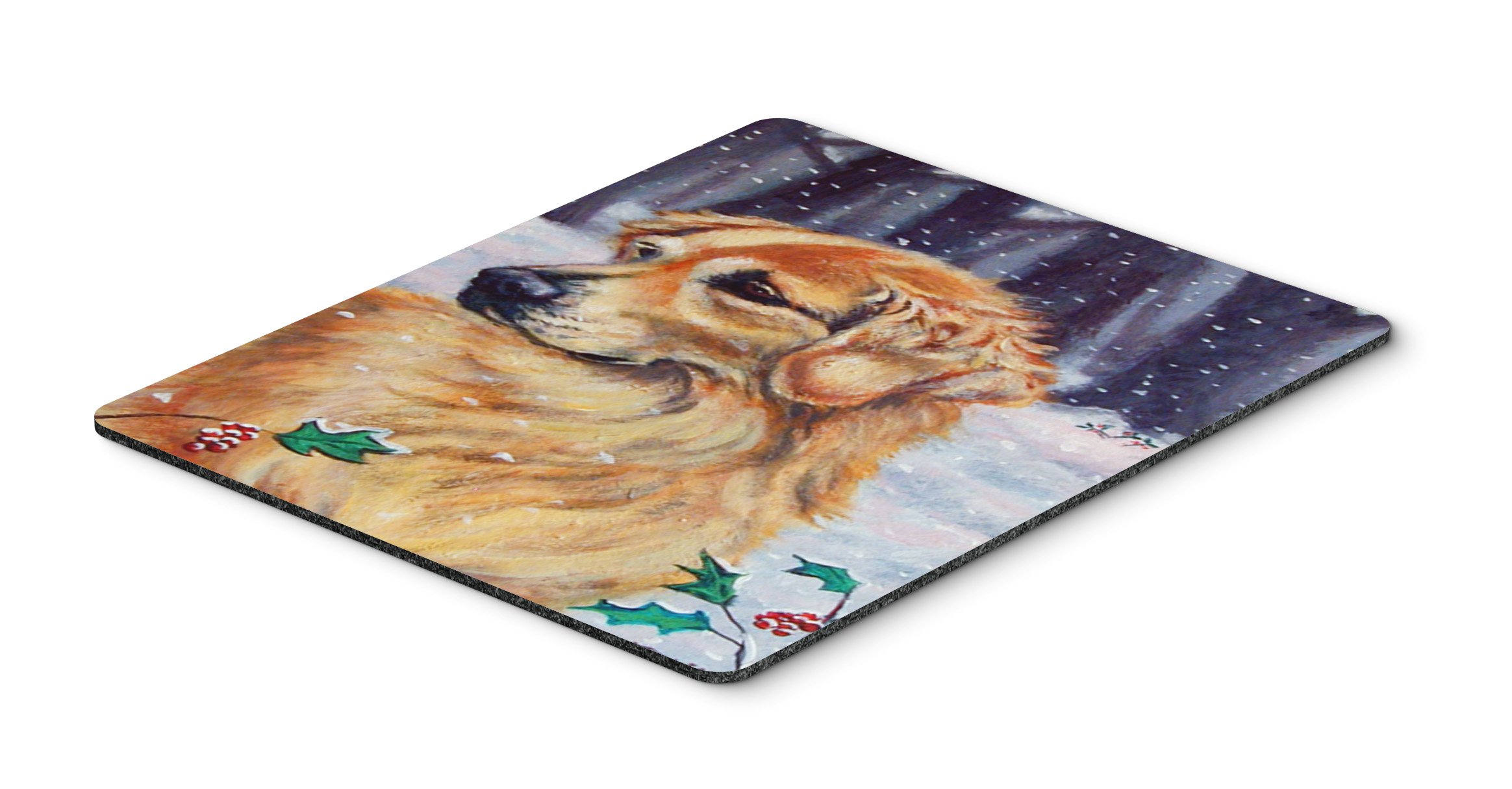 Golden Retriever Holly Mouse Pad - Washable Large Desk Mat for Home Office, Gaming & Computer Work | Non-Slip Hot Pad & Trivet for Kitchen | Caroline's Treasures 7381MP | Perfect Gift for Dog Lovers
