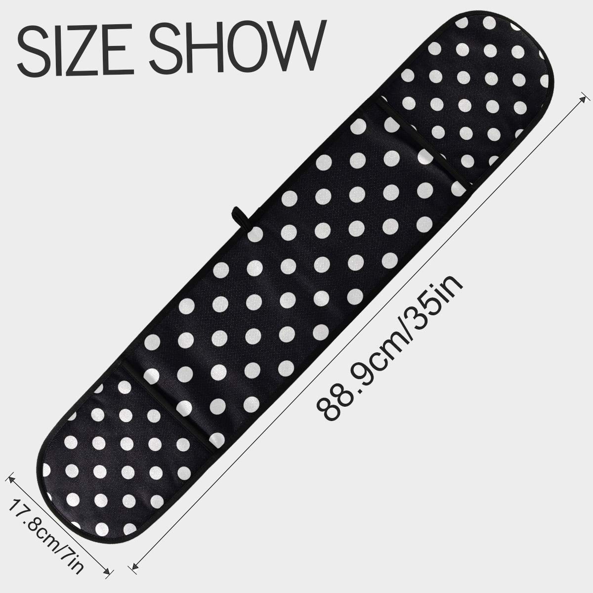 Black and White Polka Dot Double Oven Mitts - Heat Resistant & Non-Slip Kitchen Gloves (7